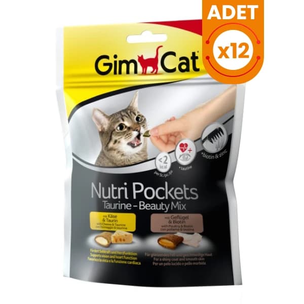 Gimcat Nutripockets Malt Multivitamin Taurin Beauty Kedi Ödül Maması
