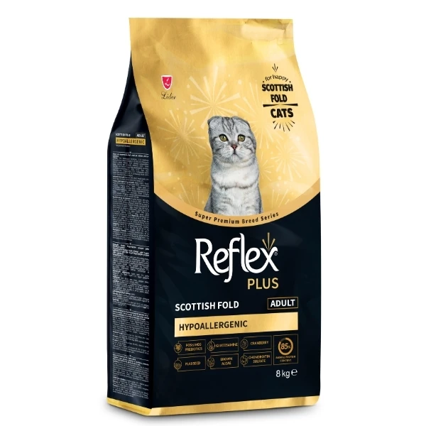 Reflex Plus Scottish Fold Hypoallergenic Tavuklu Yetişkin Kedi Maması - 8 Kg