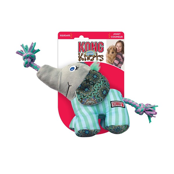 Kong Knots Carnival Elephant Sesli Diş İpli Peluş Fil Köpek Oyuncağı