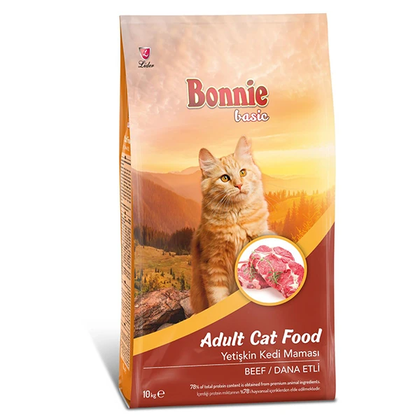 Bonnie Basic Biftekli Yetişkin Kedi Maması - 10 Kg