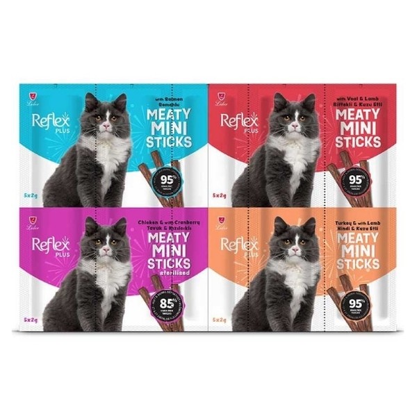 Reflex Plus Mini Mix Karışık Lezzetler Stick Kedi Ödül Maması