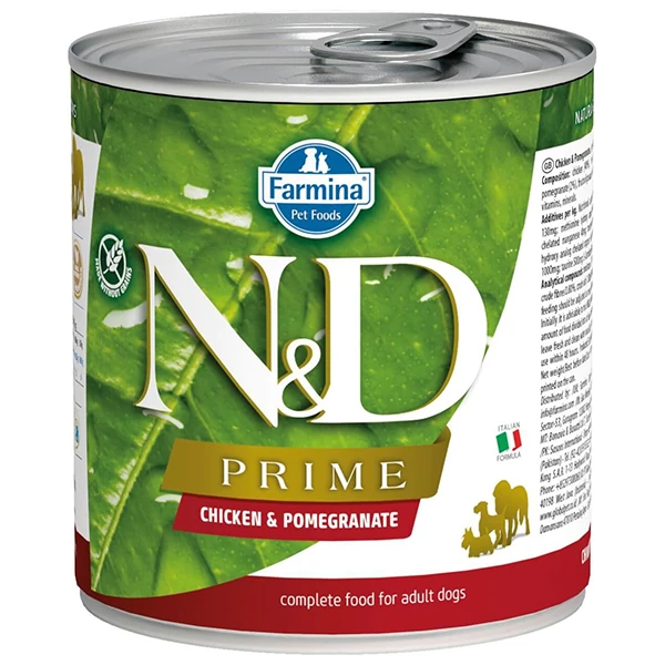 N&D Prime Tavuklu ve Narlı Konserve Yaş Köpek Maması - 1 Adet 285 Gr