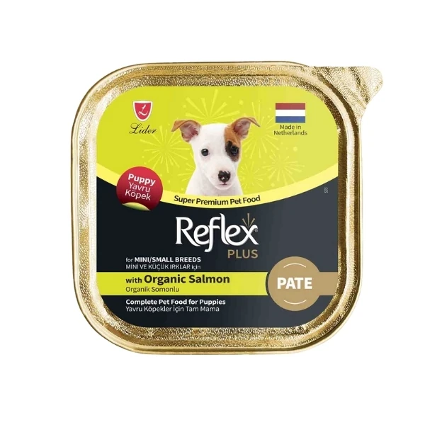 Reflex Plus Puppy Pate Organik Somonlu Küçük Irk Yavru Konserve Köpek Maması - 1 Adet 85 Gr