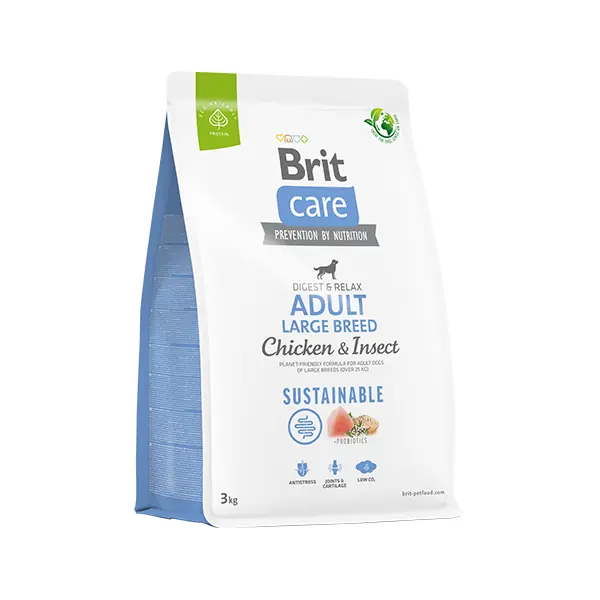 Brit Care Sustainable Tavuklu ve Böcek Proteinli Büyük Irk Yetişkin Köpek Maması