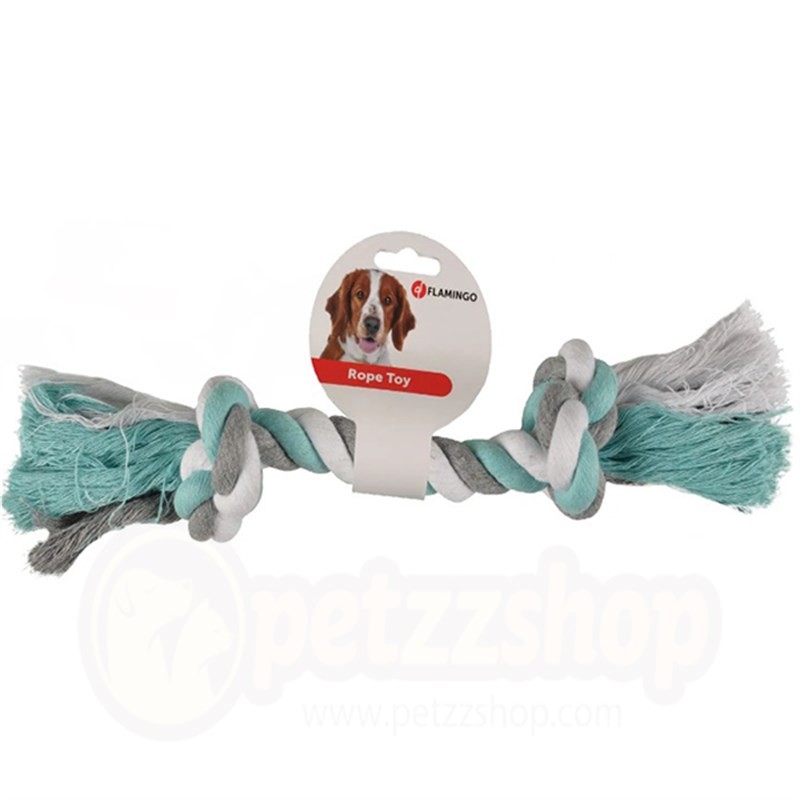 Flamingo İki Düğümlü İp Köpek Oyuncağı
