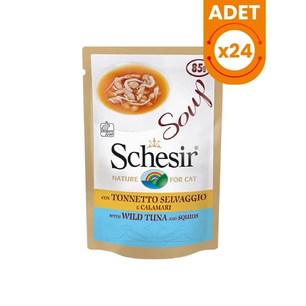 Schesir Doğal Alabalık ve Kalamarlı Kedi Çorbası