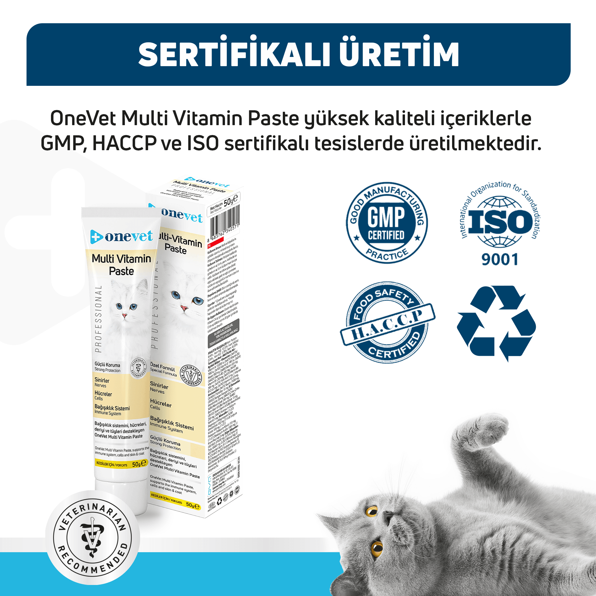 OneVet Multi Vitamin Paste Bağışıklık Destekleyici Kedi Maltı