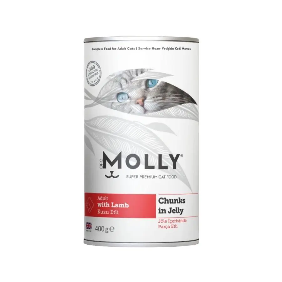 Molly Jöle İçinde Parça Kuzu Etli Yetişkin Kedi Konservesi