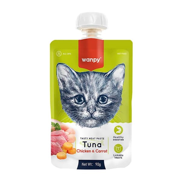 Wanpy Taze Ton Balıklı ve Tavuklu Et Ezmesi Doğal Kedi Ödülü