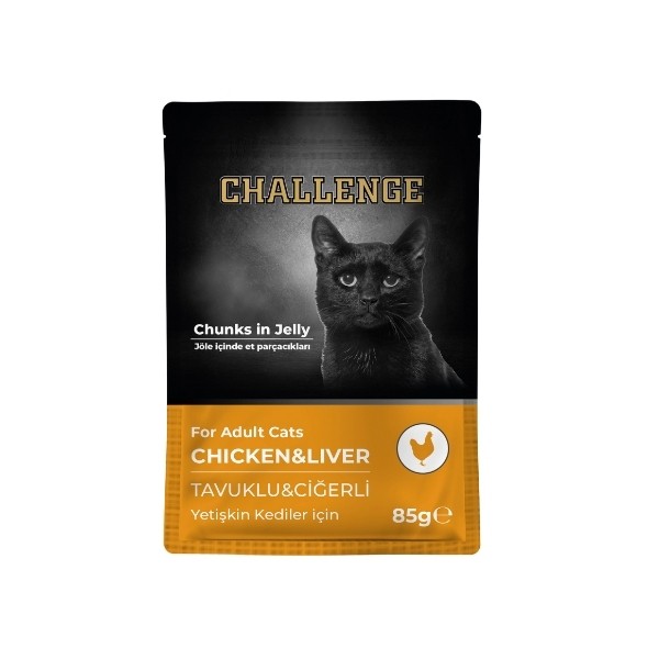 Challenge Tavuklu ve Ciğerli Pouch Yetişkin Konserve Kedi Maması
