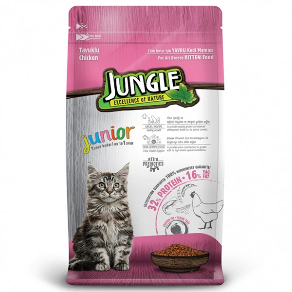 Jungle Tavuklu Yavru Kedi Maması - 15 Kg
