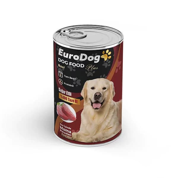 Euro Dog Biftekli Yetişkin Köpek Konservesi