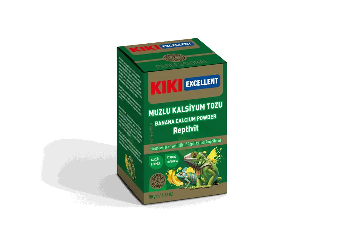 Kiki Excellent Muzlu Kalsiyum Reptivit Sürüngenler ve Amfibiler için Toz Mineral