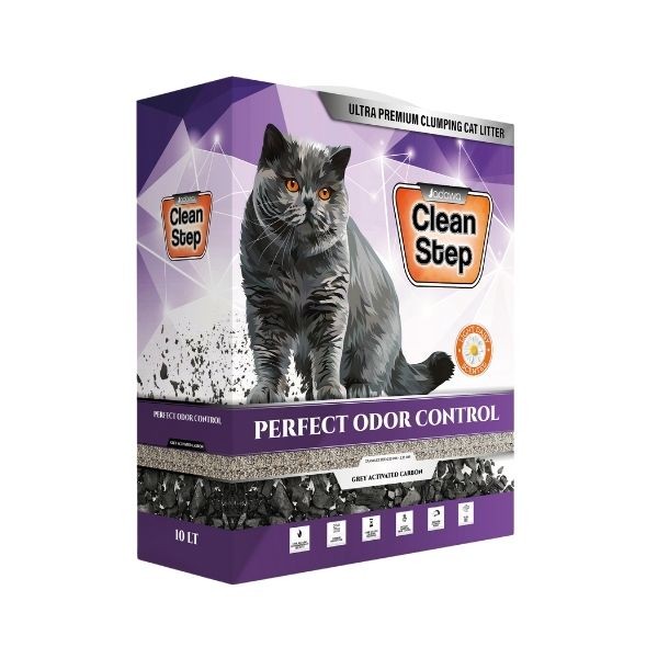 Jadawa Clean Step Perfect Odor Aktif Karbonlu Topaklanan Papatya Kokulu Doğal Kedi Kumu