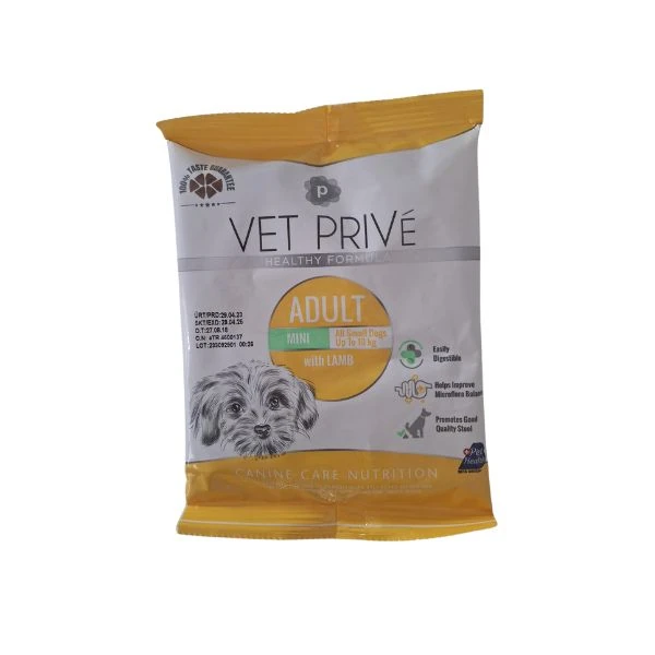 Vet Prive Adult Kuzu Etli Küçük Irk Yetişkin Köpek Maması (Tester) - 100 Gr