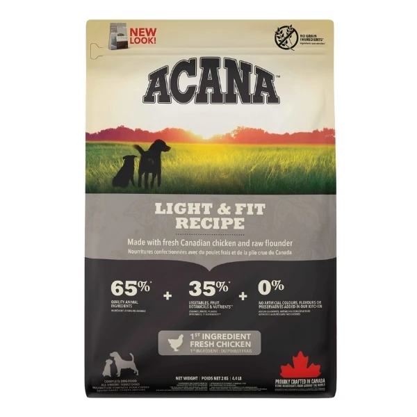 Acana Light-Fit Tahılsız Tavuk ve Balıklı Diyet Yetişkin Köpek Maması - 2 Kg