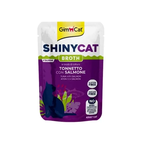 GimCat Shinycat Sos İçinde Ton Balıklı ve Somonlu Pouch Yetişkin Konserve Kedi Maması