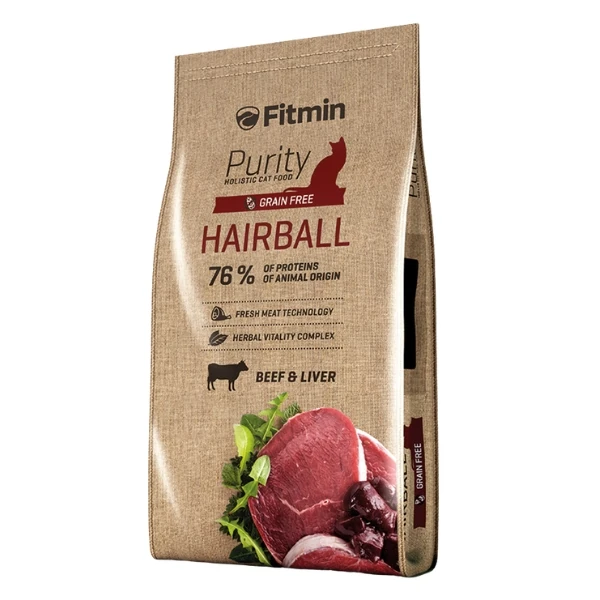 Fitmin Purity Hairball Tahılsız Sığır Etli Yetişkin Kedi Maması