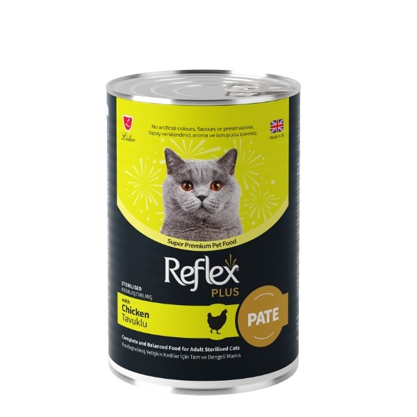 Reflex Plus Pate İçinde Tavuklu Kısırlaştırılmış Konserve Kedi Maması