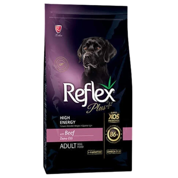 Reflex Plus Biftekli High Energy Yetişkin Köpek Maması - 12 Kg