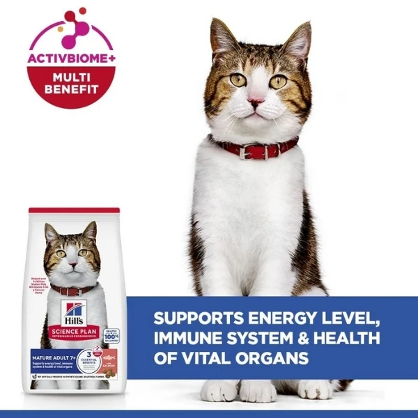 Hills Mature +7 Somonlu Yaşlı Kedi Maması - 1.5 Kg