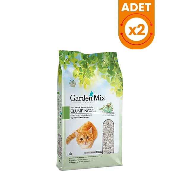 Garden Mix İnce Taneli Marsilya Sabunu Kokulu Kedi Kumu