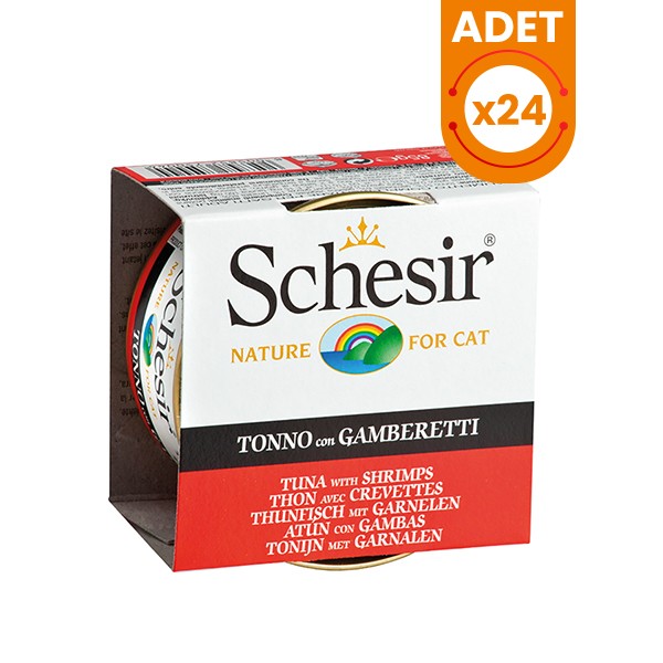 Schesir Ton Balıklı ve Karidesli Jöleli Konserve Kedi Maması