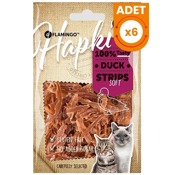 Flamingo Glutensiz Ördekli Şerit Kedi Ödül Maması