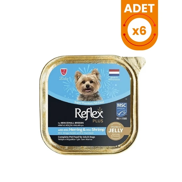 Reflex Plus Ringa Balıklı ve Karidesli Küçük Irk Konserve Yetişkin Köpek Maması - 6 Adet 85 Gr