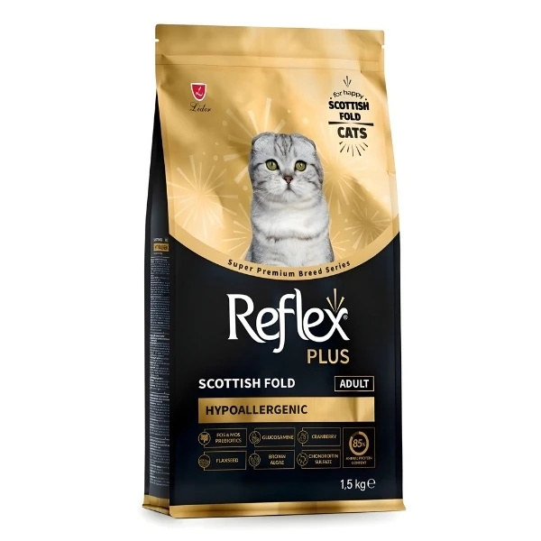 Reflex Plus Scottish Fold Hypoallergenic Tavuklu Yetişkin Kedi Maması - 1.5 Kg
