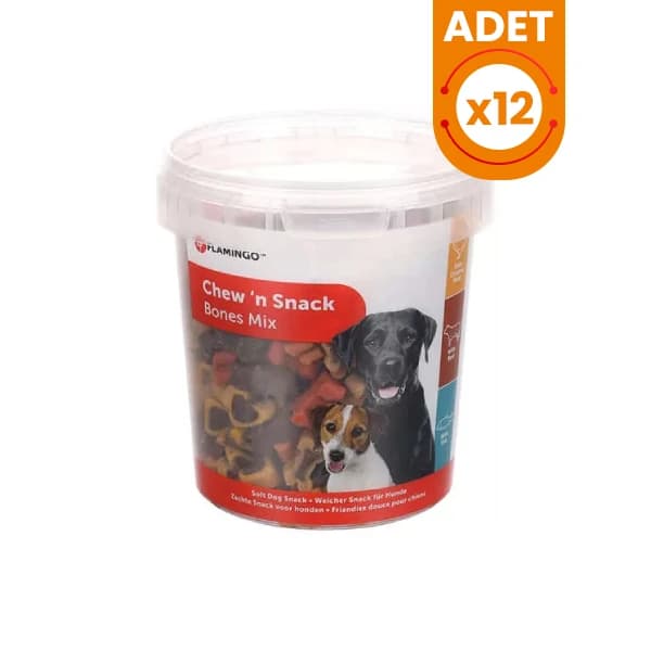 Flamingo Chewn Bones Mix Kuzulu Sığırlı ve Balıklı Köpek Bisküvisi