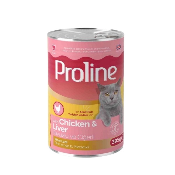 Proline Pate İçinde Et Parçacıklı Tavuklu ve Ciğerli Yetişkin Konserve Kedi Maması