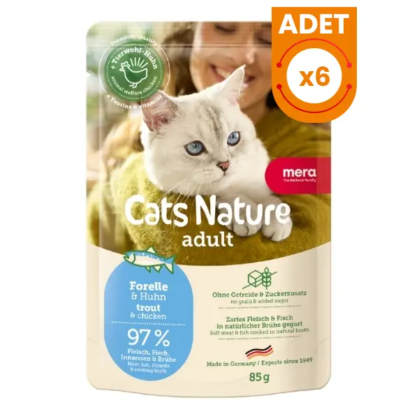 Mera Cats Nature Alabalıklı Pouch Yetişkin Konserve Kedi Maması