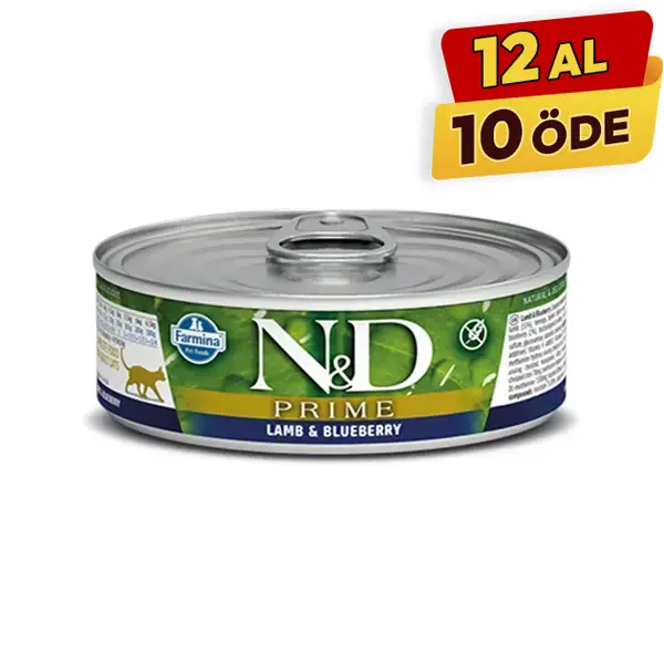 N&D Prime Kuzu Etli ve Yaban Mersinli Konserve Kedi Maması
