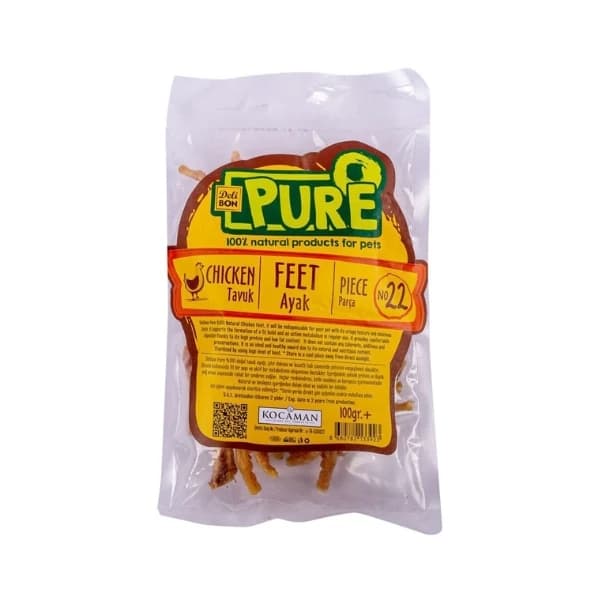 Delibon Pure Kurutulmuş Tavuk Ayağı Köpek Ödülü