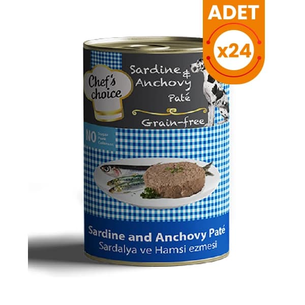 Chefs Choice Kıyılmış Sardalyalı ve Hamsili Yetişkin Köpek Konservesi