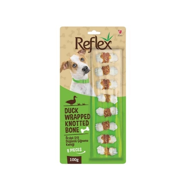 Reflex Ördek Etli Düğümlü Sekizli Çiğneme Kemiği Köpek Ödülü