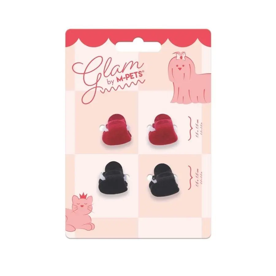 M-Pets Glam Kalpli Kedi ve Köpekler İçin Aksesuar Toka Kırmızı