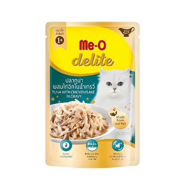 Meo Delite Ton Balıklı ve Tavuklu Pouch Yetişkin Konserve Kedi Maması