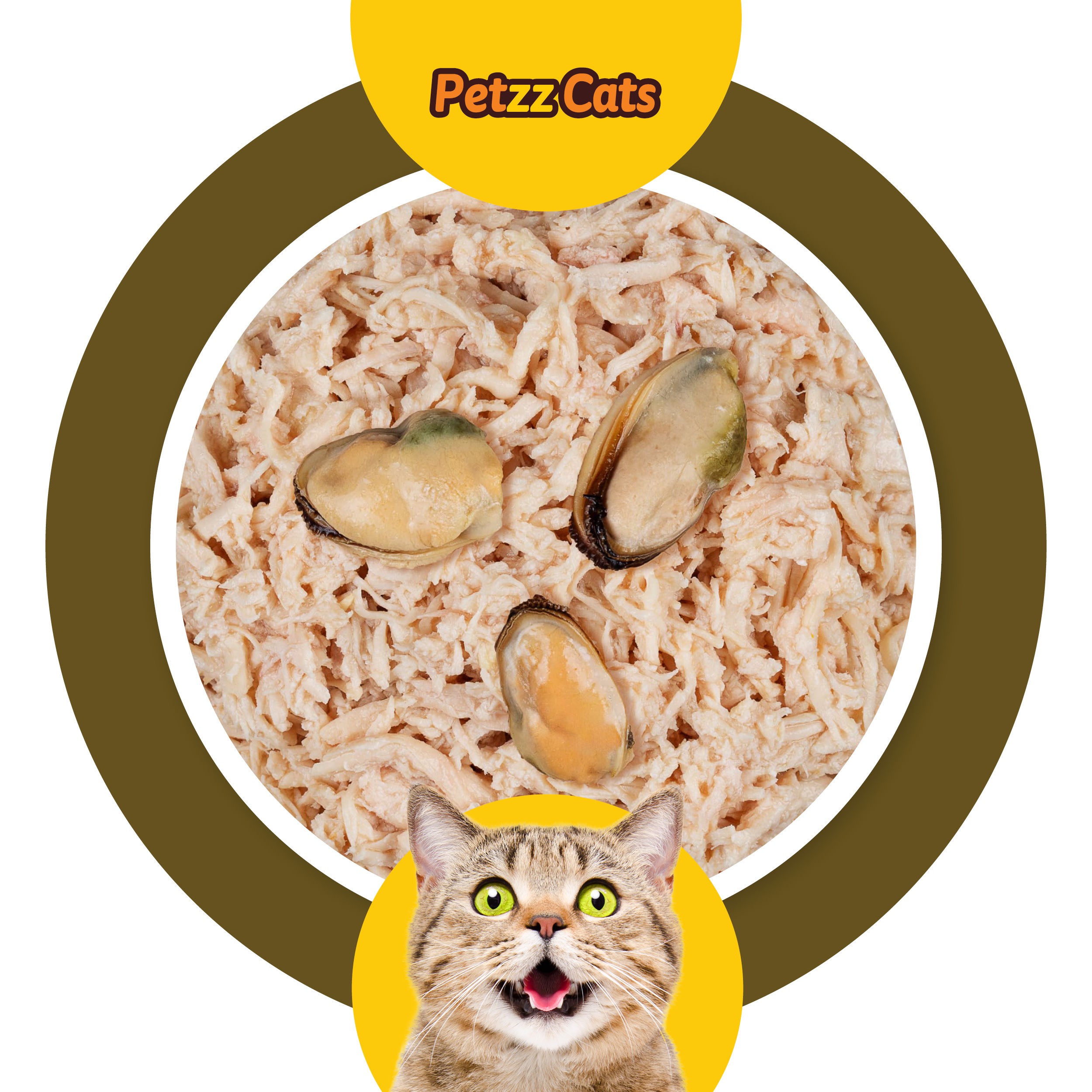 PetzzCats Tavuk & Midye Konserve Kedi Maması