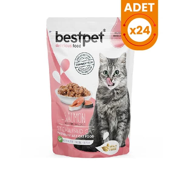 BestPet Sterilised Jelly Pouch Somonlu Kedi Maması
