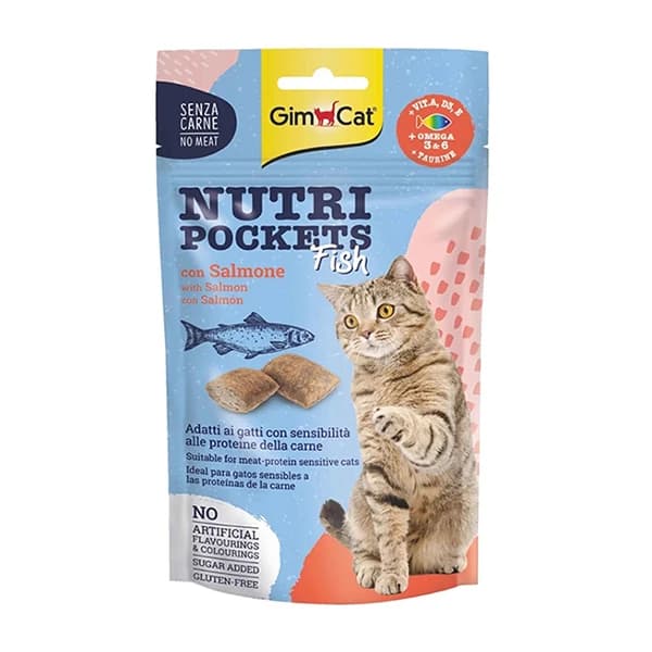 Gimcat Nutri Pockets Somon Balıklı Kedi Ödül Maması