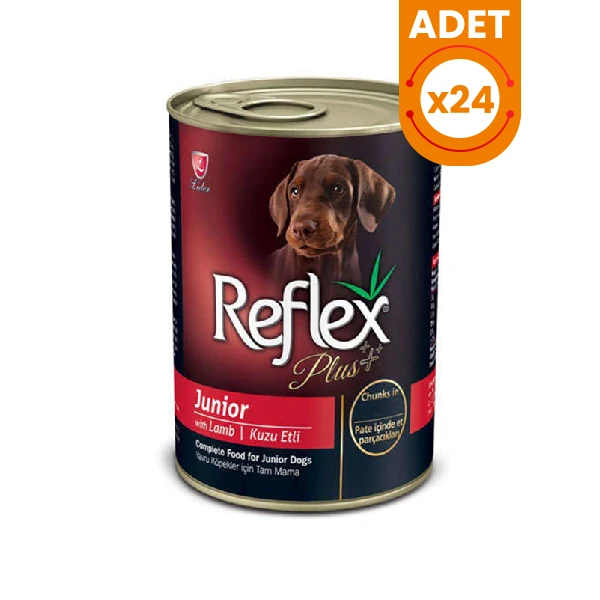 Reflex Plus Junior Kuzulu Yavru Konserve Köpek Maması - 24 Adet 400 Gr