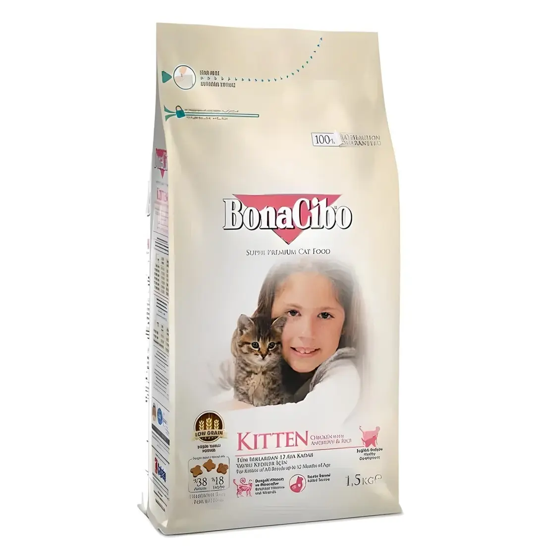 BonaCibo Tavuklu (Hamsi ve Pirinç eşliğinde) Yavru Kedi Maması