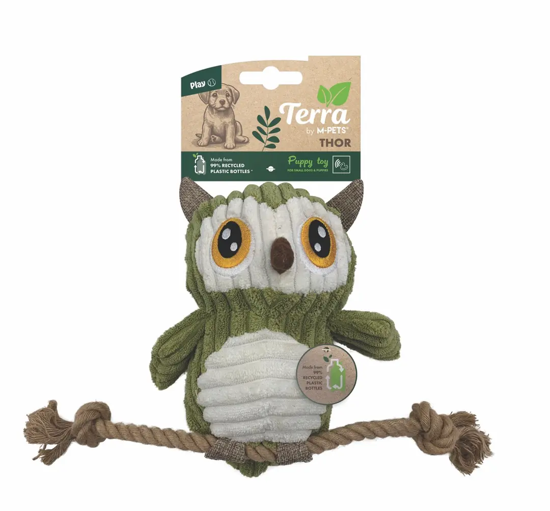 M-Pets Thor Baykuş Peluş Kedi ve Köpek Oyuncağı