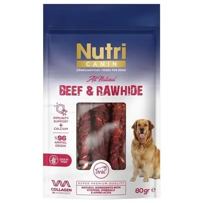 Nutri Canin Sığır Etli Sargılı Kemik Köpek Ödülü Small