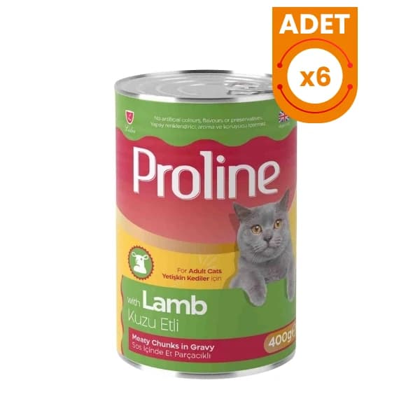 Proline Sos İçinde Et Parçacıklı Kuzu Etli Yetişkin Konserve Kedi Maması