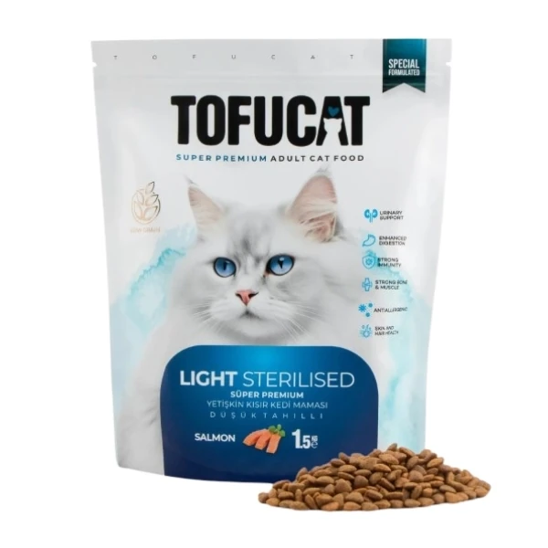 Tofucat Sterilised Somonlu Kısırlaştırılmış Kedi Maması - 1.5 Kg