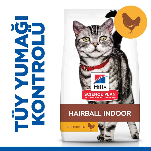 Hills Hairball İndoor Tavuklu Tüy Yumağı Önleyici Yetişkin Kedi Maması