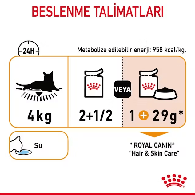Royal Canin Care Hair Skin Tüy ve Deri Sağlığı için Pouch Konserve Kedi Maması